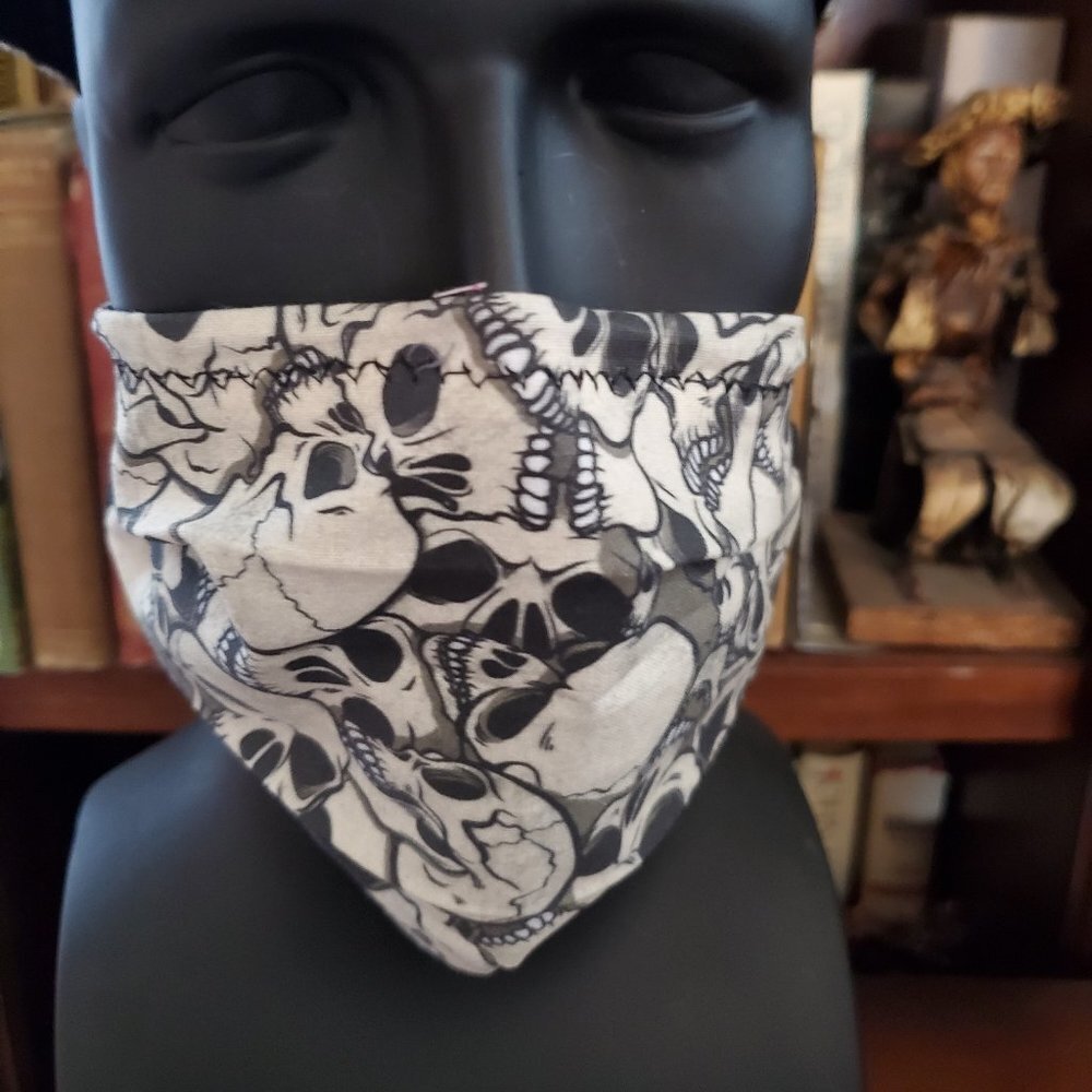 Pile of Skulls Cloth Face Mask with Filters